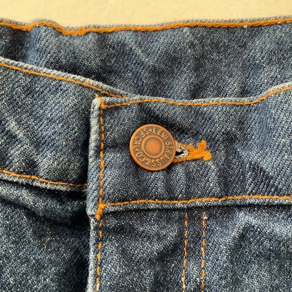VTG Levis Two Horse Brand Leather Tab Blue Denim Jeans Mens 42 x 32 Made in USA - Picture 3 of 15
